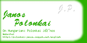 janos polonkai business card